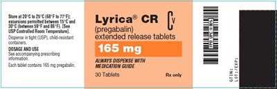 Lyrica Cr Er Tablets 165 mg Bottle Label (Lyrica Cr Er Tablets 165 mg Bottle Label)